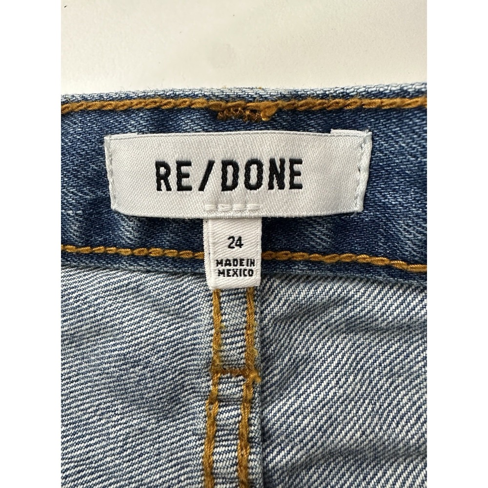 RE/DONE Straight Jeans Womens 24 (28x29) Blue Button Fly Denim Classic - Picture 3 of 9